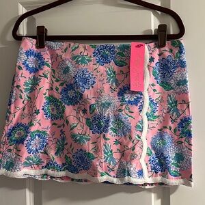 Lilly Pulitzer Pink and Blue Floral Mini Skort